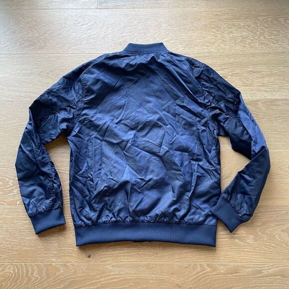 THE RAIL Zip Up Bomber Jacket Men Large Blue Long Sleeve - Picture 2 of 7